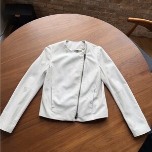Vince Women's White Leather Jacket
